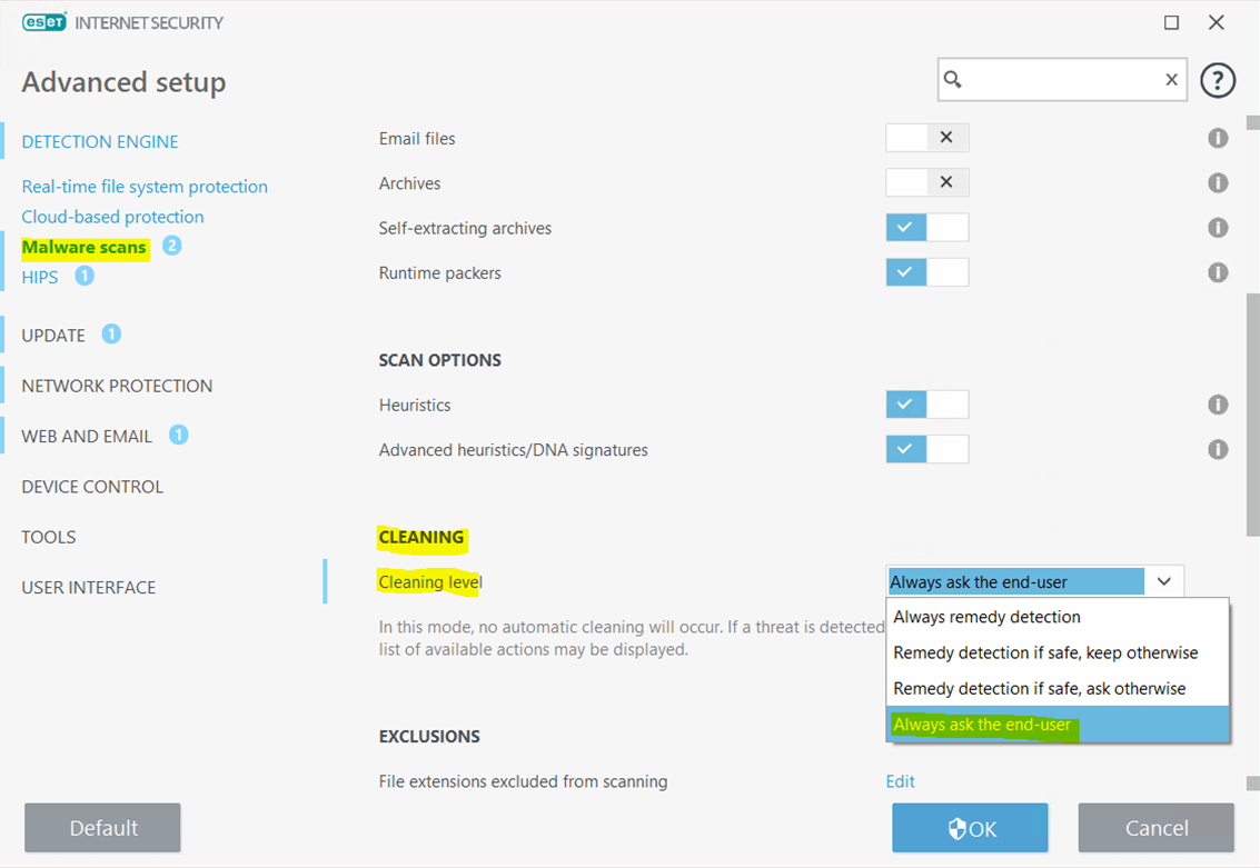 ESET Malware Scans