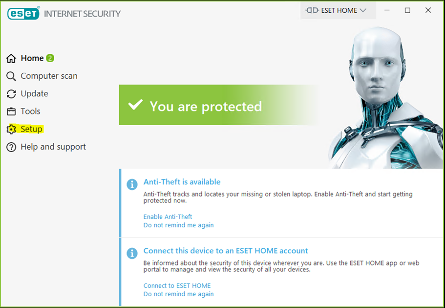 ESET Control Panel