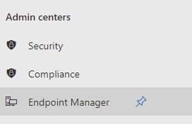 Admin centers - Endpoint Manager