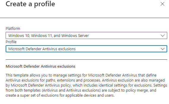 Exclusion Profile