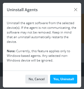 Uninstall the agent software. 